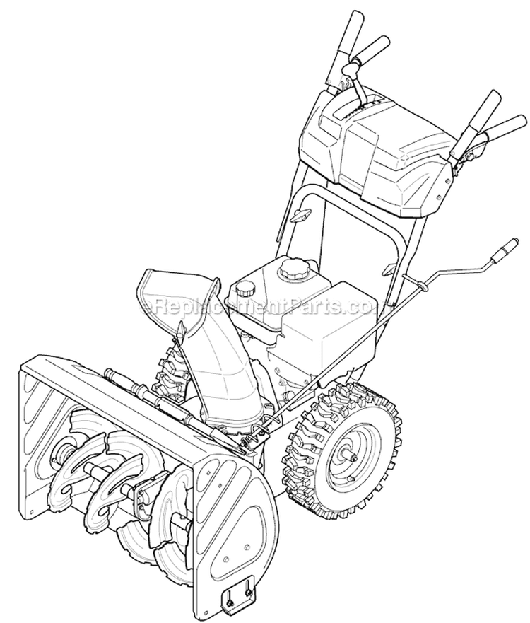 Quick Reference Diagram and Parts List for 31AS63EE700 2012 Yard Machines Snow Blower